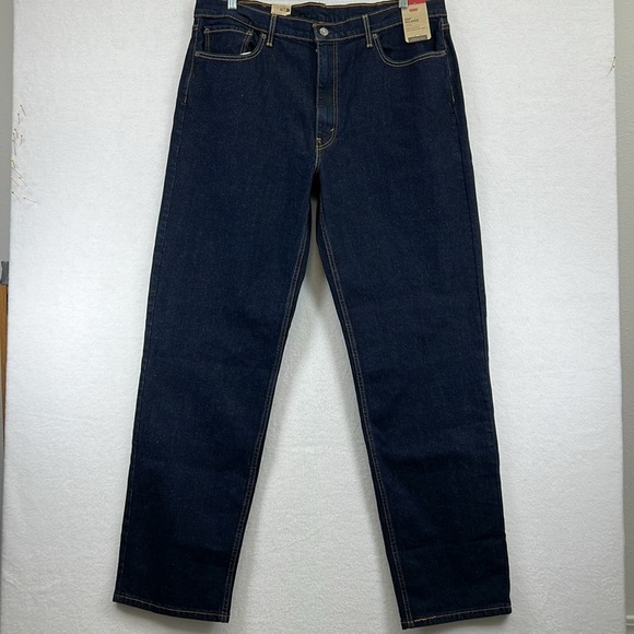 NWT Levi’s 550 Men’s Size 40W 36L Blue Dark Wash Relaxed Fit Stretch - Picture 1 of 14